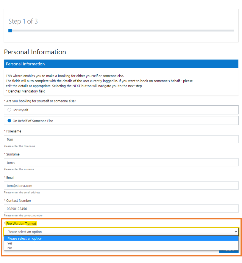 Book a Desk - Step 1